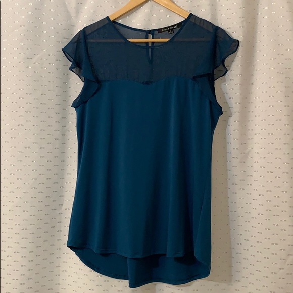 Sweet Rain Tops - Sweet Rain- Flutter Sleeve Top